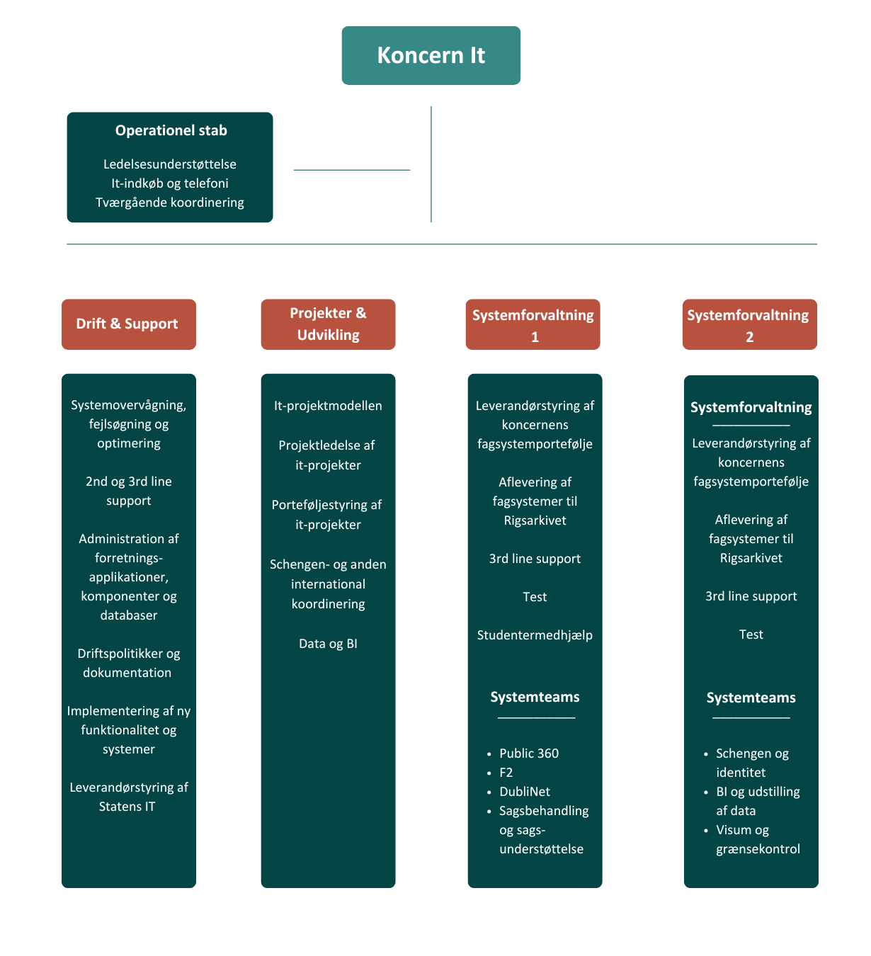 Koncern It organisationsdiagram